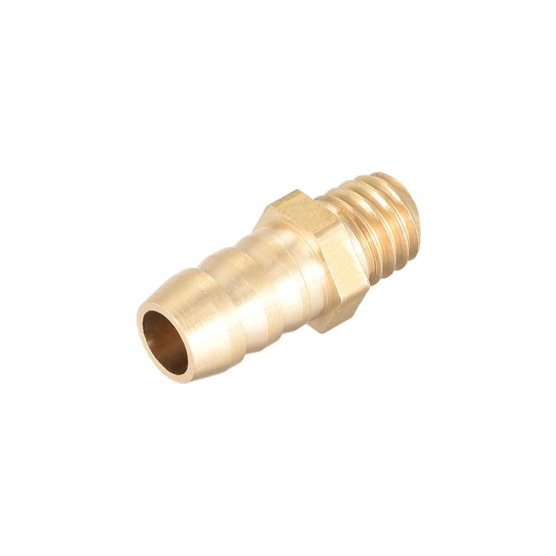 sourcing map Brass Metric Barb Connector Hose Nozzle 6mm x