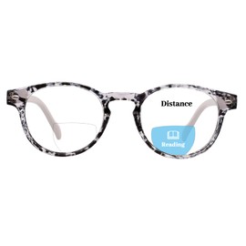 OCCI CHIARI Bifocal Reading Glasses with Clear Top,Blue Light Blocking Readers Women 1.0 1.5 2.0 2.5 3.0 3.5(100+ Black/Demi)