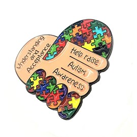 Help Raise Autism Awareness Understanding & Acceptance Metal Pin Badge, Metal