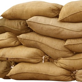 Agfabric Burlap Sand Bags with Tie Strings 10pack, 14" x 26" Burlap Sacks for Flooding and Erosion Control, Store Bags, Set of 10