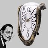 Lafocuse Melting Clock for Shelf, Salvador Dali Clock Silent Non-Ticking