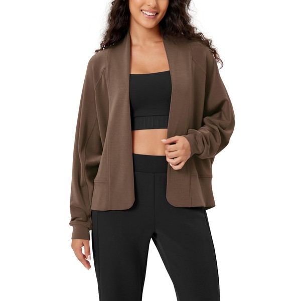 ODODOS Women's Modal Soft Open Front Cardigans Long Sleeve Casual