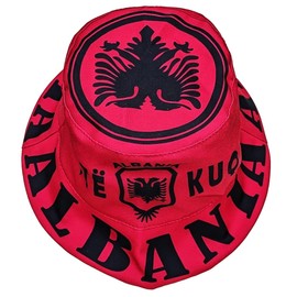 Generisch Albania, Albania Sun Hat, Fan Hat, Fishing Hat, Military Hat, Bucket Hat, Blue, White, Red