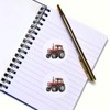 24 x 40mm Round 'Red Farm Tractor' Stickers (SK00070020)