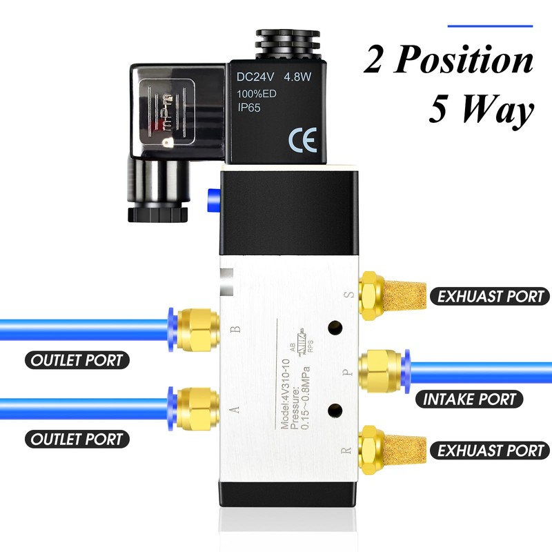 ERGAOBOY 3/8 Inch BSP 24 V Single Coil, Pilot Controlled,