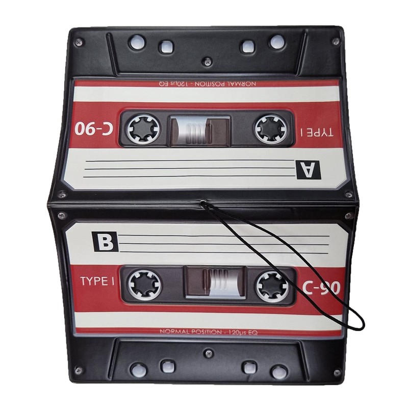 Komonee Retro Cassette Tape Travel Passport Cover Holder