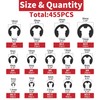 AIMUNOK 455Pcs E-Clip External Retaining Rings Snap Rings Assortment Set,