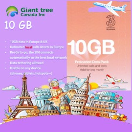 New Orange Holiday 30GB (Europe sim Card, France, UK, Sim Card)