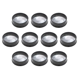 Black Chain Link Fence 2 1/2" (2 3/8" OD) Round Dome External Post Caps | Pressed Steel Caps | Chain Link Caps | (Pack of 10)