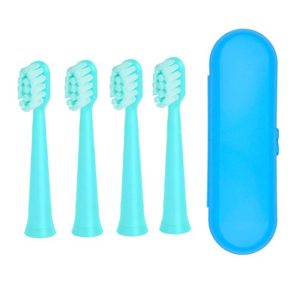 Replacement Toothbrush Heads Compatible with IKOTE Electric Dental Calculus Remover, 4 Brush Heads & Travel Case