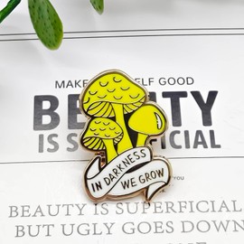 Cute Mushroom Badge Pin - Fun Series - Enamel Lapel Pin - Plated Badge for Clothing, Bags, and Lanyards