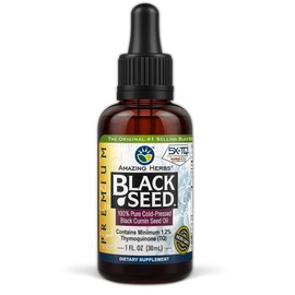 Amazing Herbs Amazing Herbs Premium Black Seed Oil - Gluten Free, Non GMO, Cold Pressed Nigella Sativa Aids in Digestive Health, Immune Support, Brain Function, Joint Mobility - 1 Fl Oz