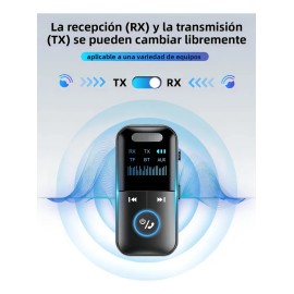 Bakeway Adaptadore Transmior Y Receptor Auxilar Bluetoth 5.4 Inalámbrico Con Conector Aux 3.5 P/auto,recepto Bluetoth Audio 4 In 1 Pare Pc Tv Bocina Laptop Y Coche Y Audio