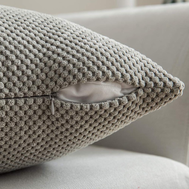 MIULEE Granular Cushion Cover, Pineapple, Soft Plain Decorative Square Cushion