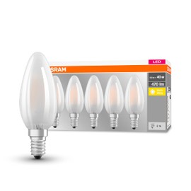 Osram LED Base Classic B Lampe, Sockel: E14, Warm White, 2700 K, 4 W, Ersatz für 40-W-Glühbirne, matt