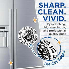 (2 Pack) Be Strong and Courageous Do Not Be Afraid Joshua 1:9 Magnets - 5 Inches On Longest Side - Premium Magnet - for Cars, Refrigerators, Toolboxes - Made in USA - MAG2221