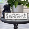 Wine Wood Signs (Medium - Wood And Metal, Save Water