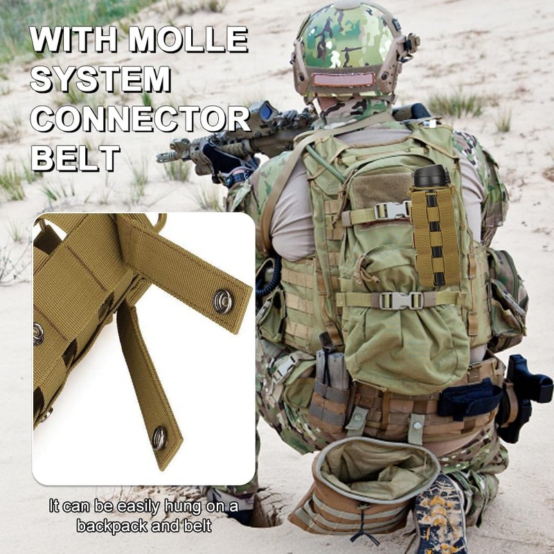 Lvjkes Bottle Holder Backpack Bottle Holder Belt (Khaki)
