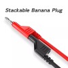 Peakelect 5PCS Stackable Banana to Banana Plug Test Lead Soft
