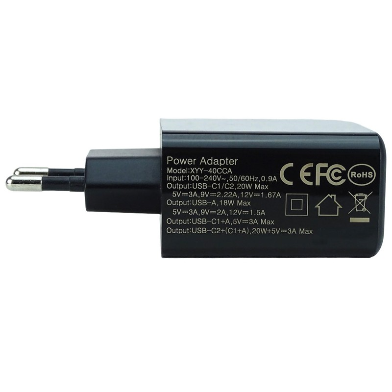 keepdrum GaN40 USB Multiple Fast Charger 2 x USB-C 1