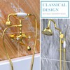 HOMEDEC Traditional Telephone Style Brass Handheld Showerhead with 59inch Hose