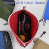 LeMotech Zipper Tool Bag, Stand-Up Tool Pouch with Carabiners,Utility Bag,Water