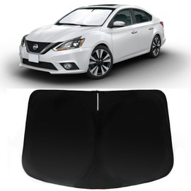 PAIMOHO Windshield Sun Shade for Nissan Sentra 2014-2019 Car Front Window Sunshade with 240T Sun Visor Protector Blocks UV Rays Heat Sun Shield Accessories