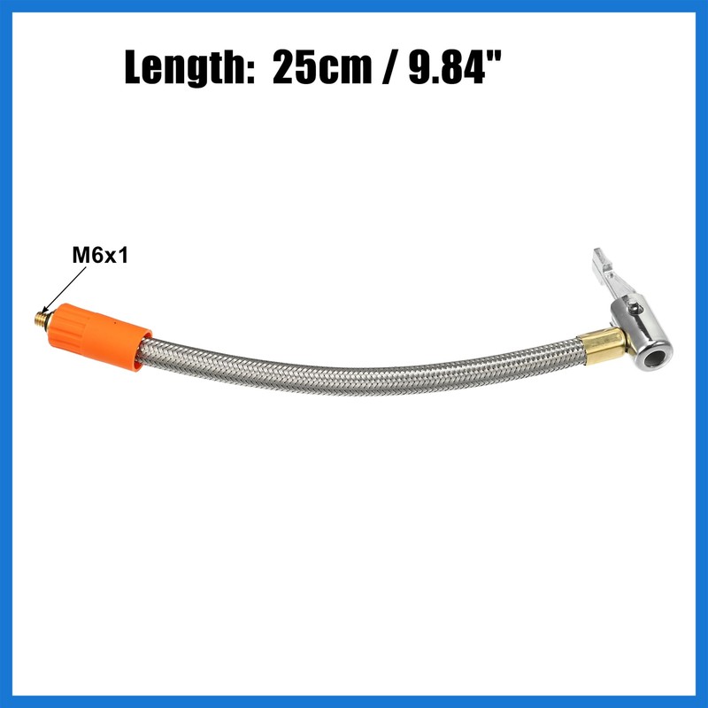VekAuto 9.8" Tire Inflator Hose Adapter M6 without Air Release