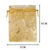 100 PCS 7x9cm Gold Moon Star Organza Bags,H HOME-MART 2.7"x3.5"