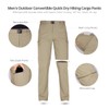 FREE SOLDIER Men's Outdoor Convertible Hiking Pants with Belt Lightweight
