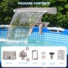 Pool Fountain Waterfall for Above Ground Pools, Swimming Pool Frame