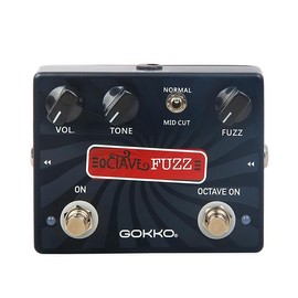 GOKKO Guitar Pedal Collection - Angels Chorus Mini Wah Portable Bluetooth Amp Fuzz Overdrive Distortion Delay Reverb Looper SonicFuel SonicBone Dripping Creepy Repeater Full Effects Adjustable Rate Depth Controls 9V DC Power LED Indicators:_Octave Fuzz