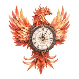 Lilcubics 3D Wooden Puzzles for Adults, Mechanical Phoenix Wall Clock, Wooden Model Kits for Adults to Build, Craft Kits for Men Women, Unique Home Decor