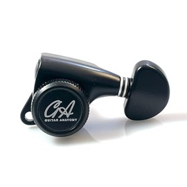 Guitar Anatomy Pro Locking Tuners – Machine Heads for Les Paul SG Acoustic – 3×3 (Black3-a-side)