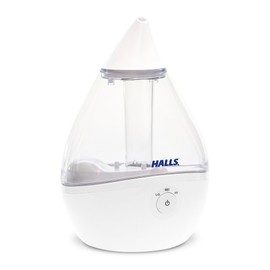 Crane x HALLS Droplet Ultrasonic Small Air Humidifiers for Bedroom and Office, 0.5 Gallon Cool Mist Humidifier for Plants and Home, Humidifier Filters Optional