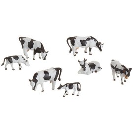 Noch 15721 Black-White Cows 7/ H0 Scale Figures