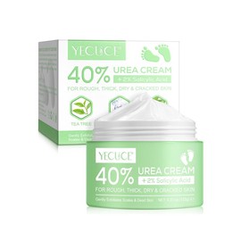 Yecuce 40% Urea Foot Cream for Dry, Cracked Heels, Feet, Knees, Elbows, Hands & Nails – Moisturizing & Exfoliating Urea Cream for Rough Skin