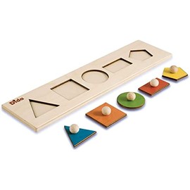 Dida - Geometrische Holzpuzzle für Kinder 2 3 Jahre, Pädagogische Lernspiele, Montessori Frühe Einsteckspiele, Geschenk für Feinmotorik Spielzeug