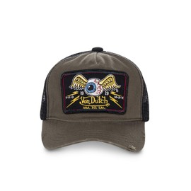 Von Dutch Flying Eyeball Truck Men's Green Cap - Brown - One size