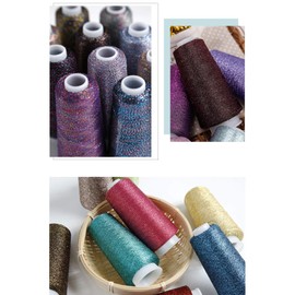 Truevalue 2 Balls Accessory Lurex Yarn, Shining Glitter Metallic Knitting-in Yarn, Sparkle Thread for Knitting and Crochet Sweater Shawl 5000 Yards (Black Glitter)