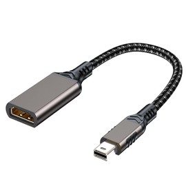 4K60Hz Mini DisplayPort to HDMI Adapter, 20cm Thunderbolt 1/2 to HDMI Adapter High Speed Mini DP to HDMI Adapter Gold-Plated Connectors Compatible with MacBook Air/Pro iMac Monitor Pro Projector