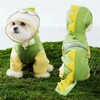 Waterproof Dog Raincoat, Dinosaur Design, Full Body Protection with Elastic
