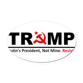 CafePress Anti Trump, Anti Putin, Resist Euro Oval Car Bumper Magnet
