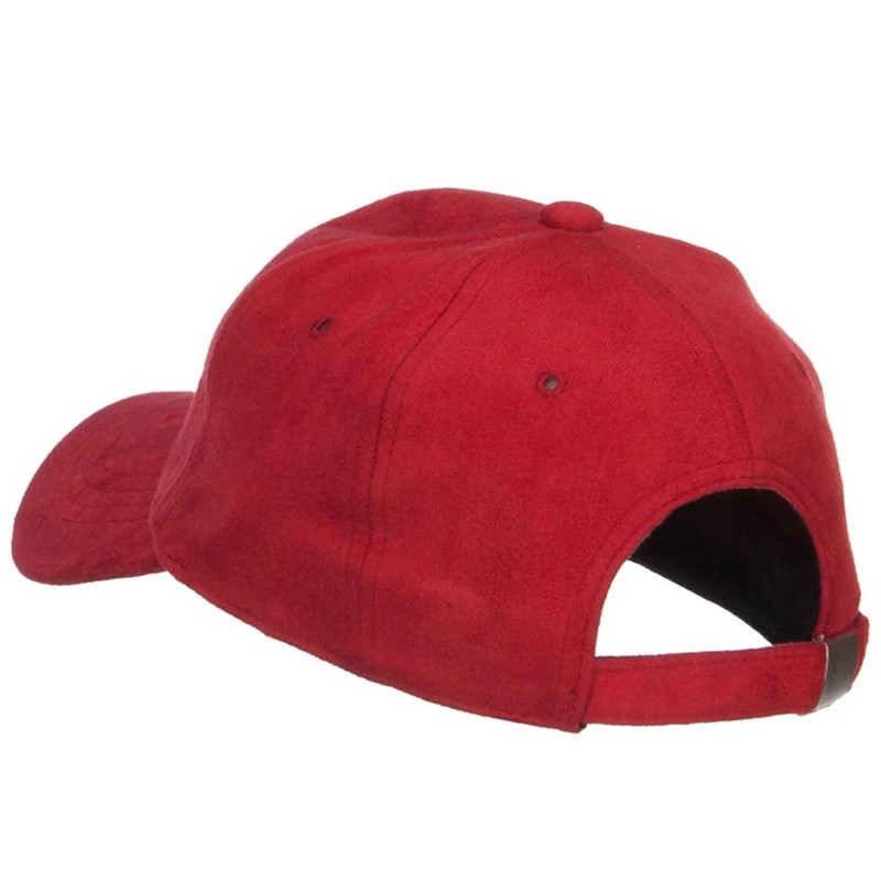 Structured Faux Suede Cap - Red OSFM