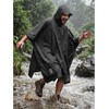 SaphiRose Hooded Rain Poncho Waterproof Raincoat Jacket for Men Women