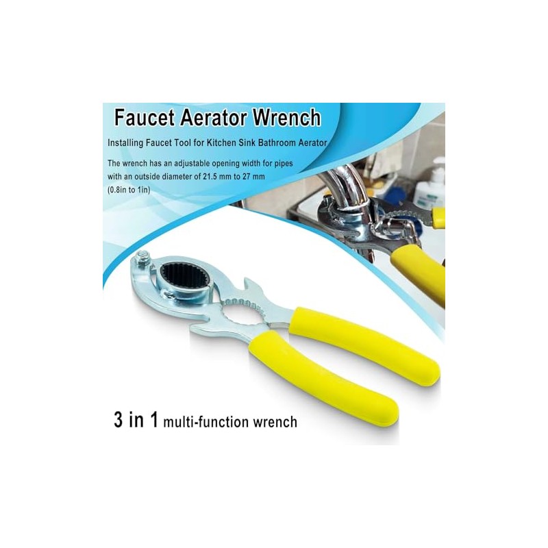 Faucet Wrench - Aerator Removal & Replacement Tool for Kitchen