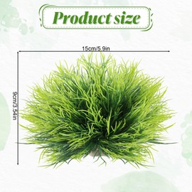 FdcLixuvol 2pcs Aquarium Plants Decorations Fish Tank Decorations Artificial Fish Tank Plants Plastic Fish Tank Accessories Small Large Aquarium Decorations Plastic Artificial Plant(Green)