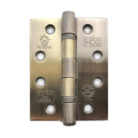 Antique Brass Mild Steel Ball Bearing Hinge 100mm CE7 Fire Rated (1 Pair)