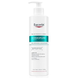 Eucerin DermoPure Gel de Limpieza Concentrado 400ml Gel Facial con Ácido Salicílico para Rostro y Cuerpo, Anti-Manchas, Anti-Imperfecciones, Anti-Brillo. Ideal para piel grasa y/o con imperfecciones