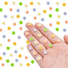 100 Pieces Mini Flowers for Crafts Dollhouse Miniatures Resin Tiny Things Micro Flowers for Dollhouse Fairy Garden Micro Landscaping Decoration